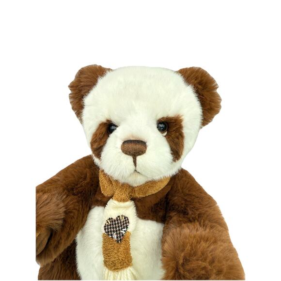 Charlie Bears 2020 Albie Brown White Panda 15" Fully Jointed By Isabelle Lee HTF - Picture 2 of 16